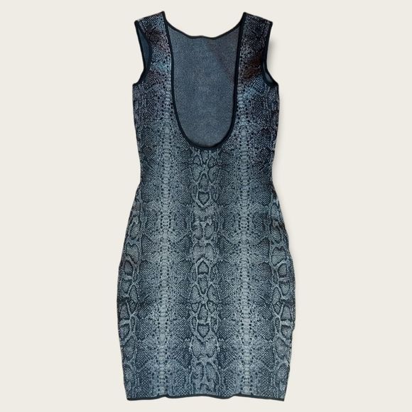 Guess Marciano Snake Print Bodycon Dress Small - Picture 5 of 8